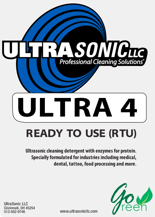 Ultra 4 Ready to Use (RTU) Ultrasonic Detergent