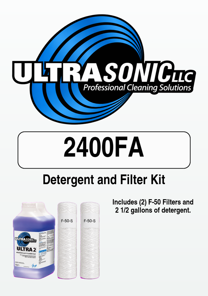 2400FA Detergent & Filter Kit w/ 2 F-50 Filters